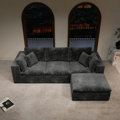 Modern Compression Sofa, Suitable for Living Room and Bedroom, Fabric Design, Sponge Filled