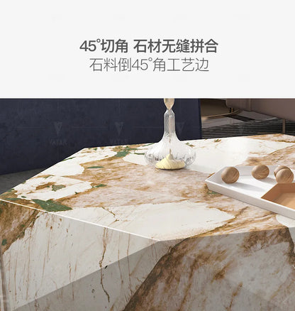 Living room creative water chestnut rock slab coffee table luxury tea table Nordic modern simple diamond rock slab coffee table
