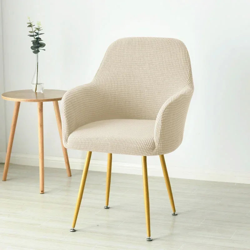 Elastic Polar Fleece High Arm Chair Covers Dining Adjustable Armchair Cover Hotel Bar Seat Slipcover Home Wedding Decoration