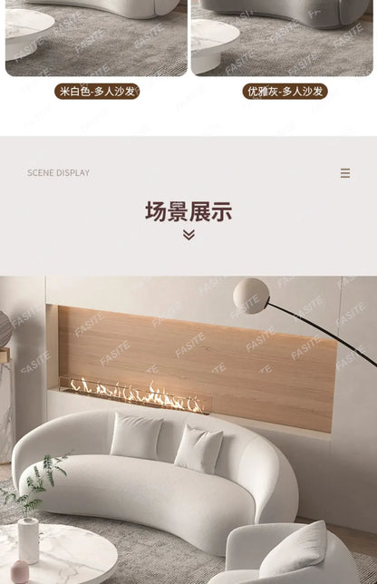 Italian Banana Sofa Minimalist Shaped Sofa Living Room Simple Modern Arc Cashew Sofa-high qualit