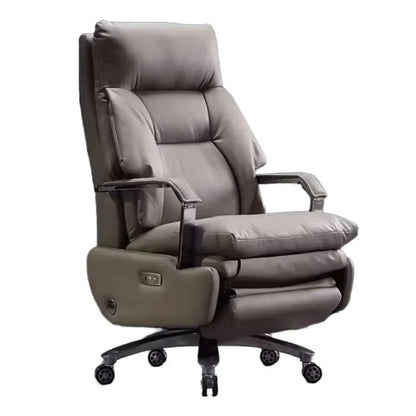 High-end office computer chair, comfortable leather electric massage office chair, adjustable recliner