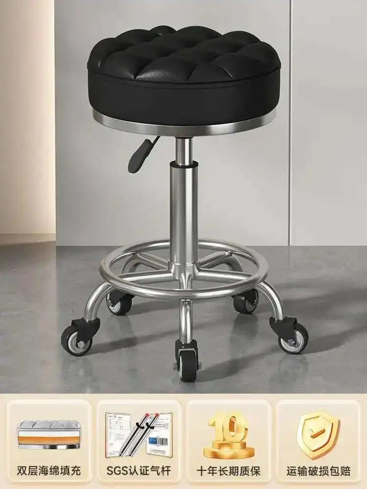 Beauty Chair Specifically Designed for Beauty Salon Adjustable Rotating Pulley Hair Salon Round Stool Tabouret A Roulette 원형의자