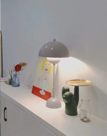 Nordic modern minimalist bedroom bedside lamp creative  flower bud cream style small table