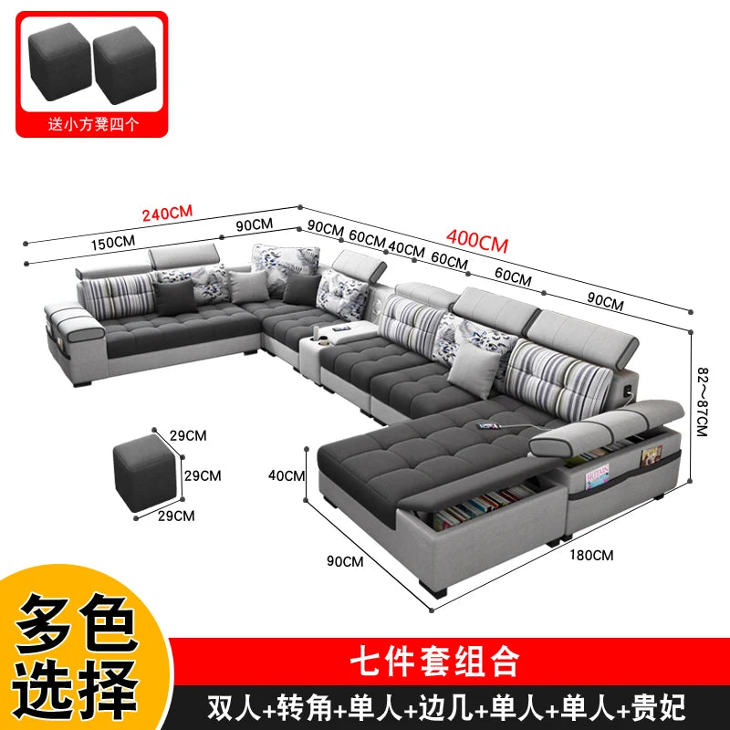 Classic Storage Sofa Adults Comfortable Corner Modern Sofa Living Room Designer Floor Muebles Para Habitacion Home Accessories