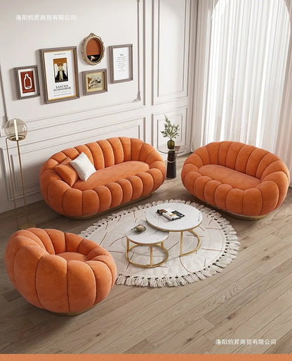 Internet celebrity lazy pumpkin sofa lamb wool tatami single balcony leisure chair rotatable family bedroom chair