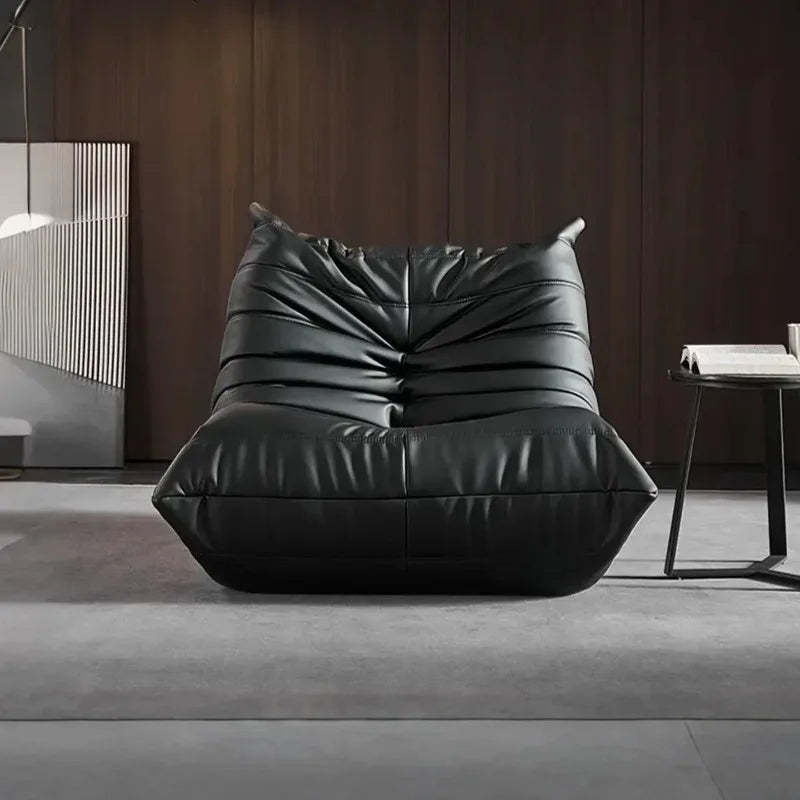 Caterpillar Floor Sofa Lazy Chair Single Seat High Density Foam Recliner Modern Lounge Couch for Bedroom Living Room Balcony