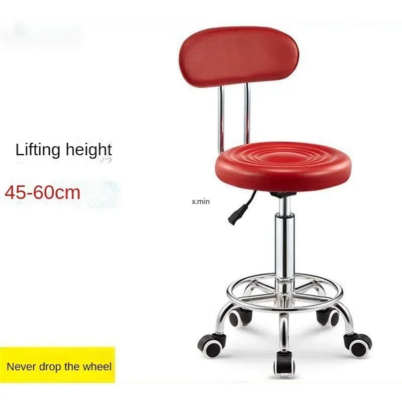 Beauty Stool,Hair Salon,Rotating Lift,Hair Salon Chair,Pulley,Nail Art, Hair Cutting, Round Stool, Exclusively for Beauty Salons