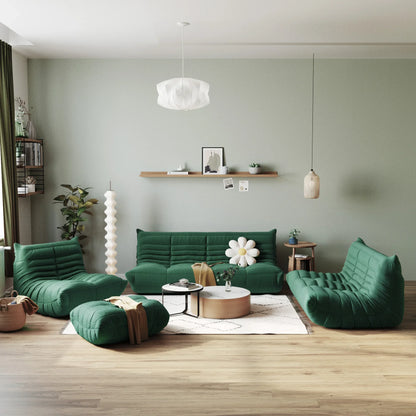 Drop Shipping Nordic White Living Room Sofa 3 Seater Couch Compressed Vacuum Foam Floor Lazy Chair Sofa Set