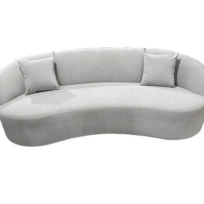 Haute couture French cashew moon sofa cream style designer model wabi sandy wind living room fabric curved