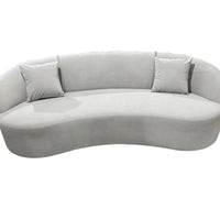 Haute couture French cashew moon sofa cream style designer model wabi sandy wind living room fabric curved