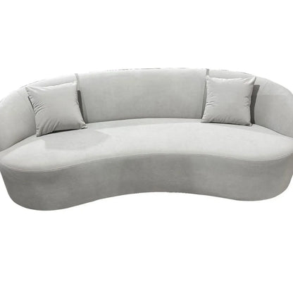 Haute couture French cashew moon sofa cream style designer model wabi sandy wind living room fabric curved