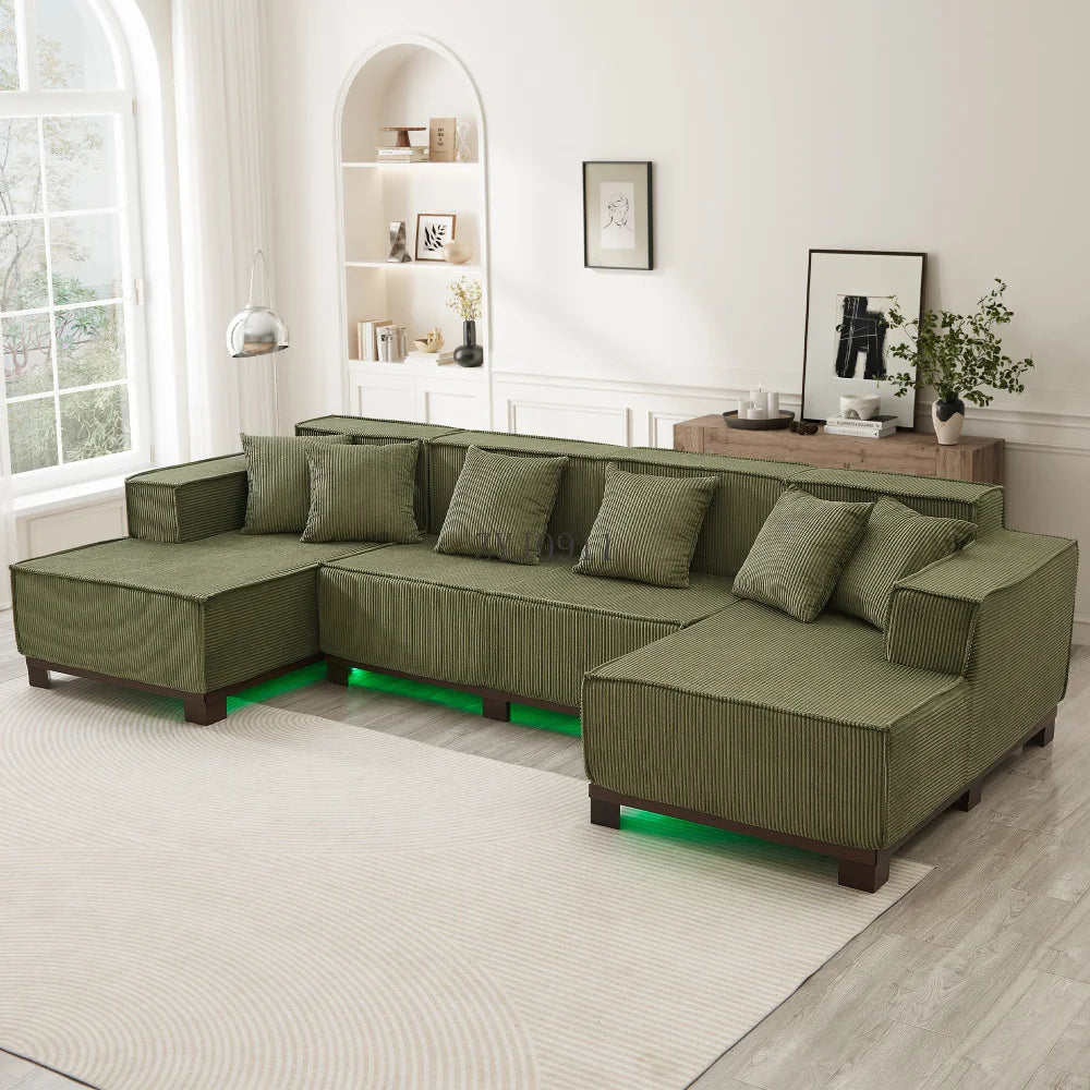 Modern U-Shaped Sectional Sofa 130