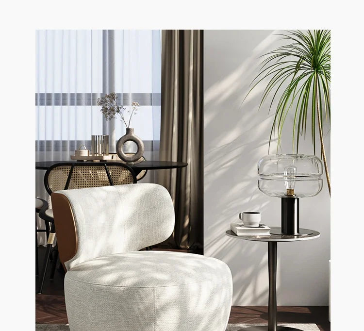 Rotating small sofa chair light luxury living room balcony simple Italian leisure chair group to discuss home use