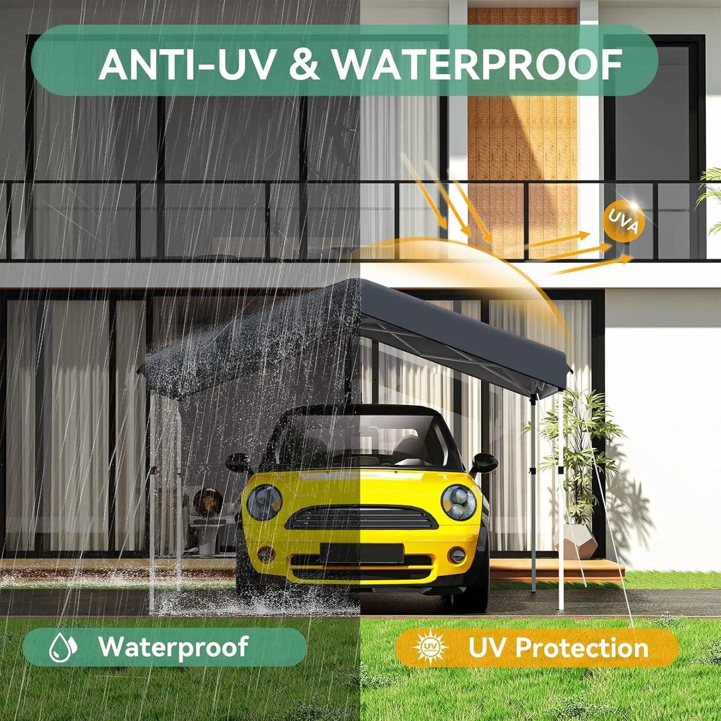 10x30 Pop Up Canopy Tent Waterproof UV50+ with 3 Sidewalls Roller Bag Outdoor Party Commercial Use, Customized
