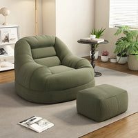 Lazy tatami sofa and footstool, single chair - perfect for bedroom, balcony, small space, living room or office rest,