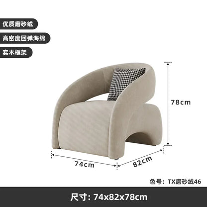 A  French cream wind single sofa chair Nordic living room lazy sofa small apartment single chair