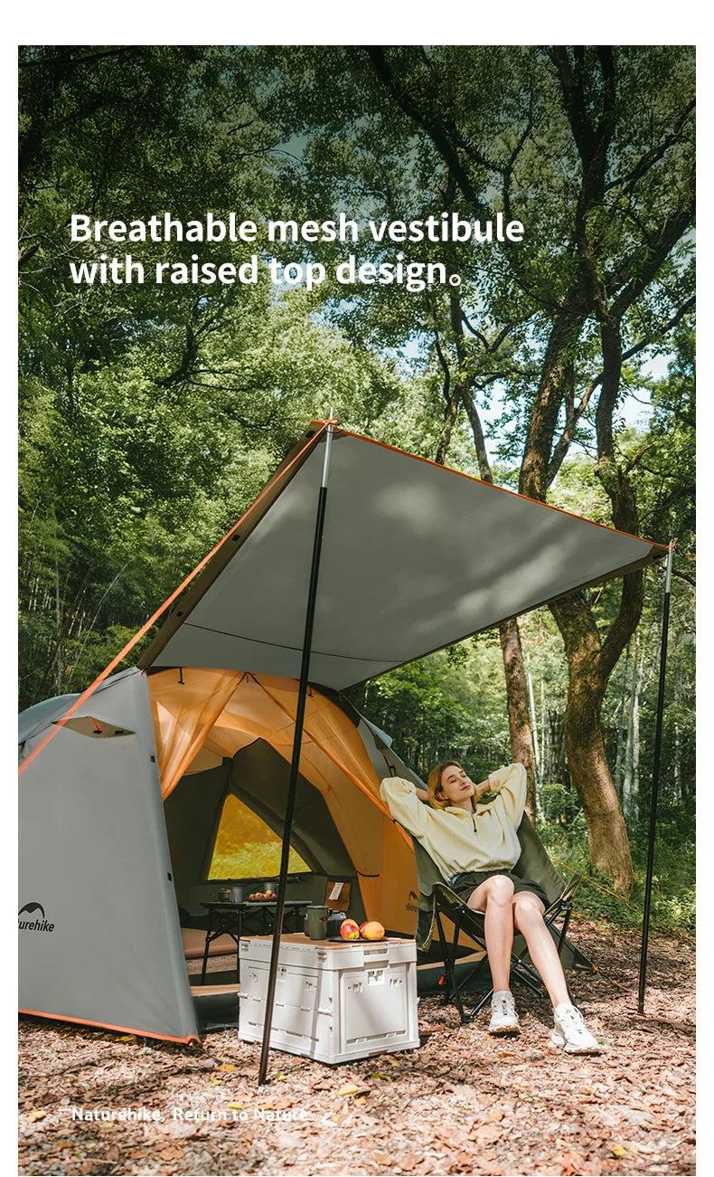 Naturehike 8-10 Person Tent Kota Cloud Casual Tent Outdoor Camping Hiking Travel Gazebo Tents Big Space Waterproof Breathable