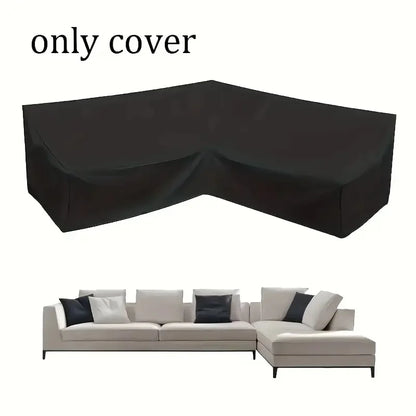 Heavy-Duty Outdoor V-Shaped and L-Shaped Sofa Cover – Weather-Resistant UV-Protected Oxford Fabric with Secure Buckle Closure
