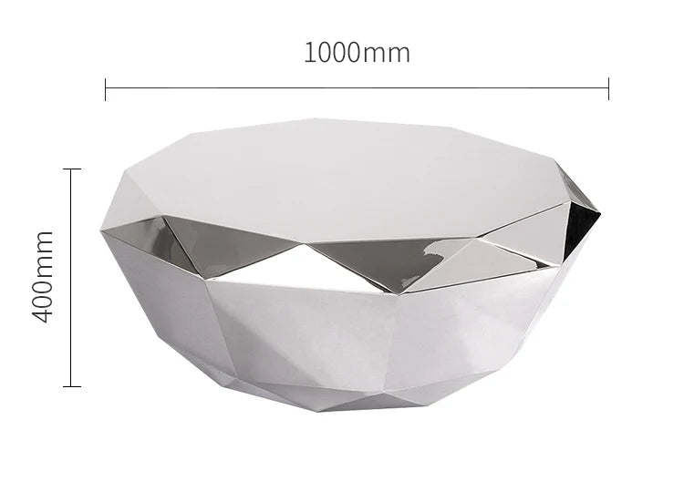 Diamond Shaped Coffee Table, Made of Stainless Steel Material, Suitable for Study Rooms, Bars, Hotels, Restaurants, and Offices