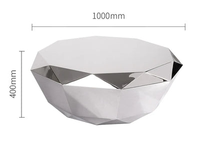 Diamond Shaped Coffee Table, Made of Stainless Steel Material, Suitable for Study Rooms, Bars, Hotels, Restaurants, and Offices
