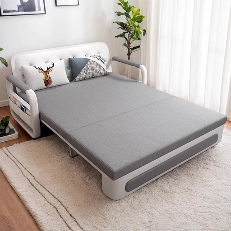 Technology cloth sofa bed dual purpose, multi functional foldable, small apartment in the living room, double fabric art