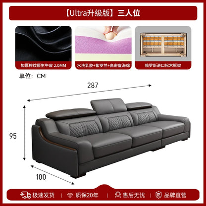 Genuine Leather Modern Sofas Luxury Recliner Comfortable Relax Armchairs Sofas Bedrooms Lazy Sillas Para Sala De Estar Furniture