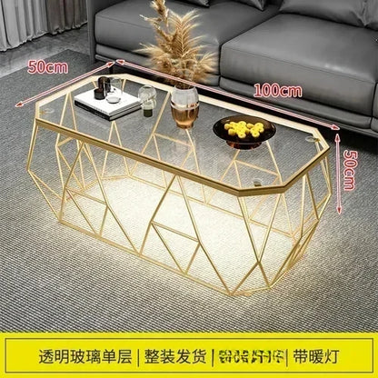 Postmodern Luxury Glass Coffee Tables Nordic Patio Center Entrance Floor Coffee Tables Smart Elegant Home Furniture