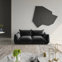 modular sectional couch, 77.16in convertible couch, lovesofa chenille yarn 2 seat modern living room sofa set