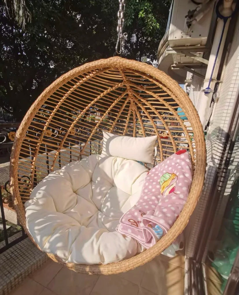 Interior and exterior swings for household balcony hammock outdoor imitation rattan chair round cradle chair hanging chair