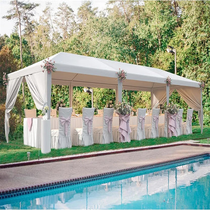 10x10 10x20 10x30ft Pop Up Party Tent Heavy Duty Gazebo Canopy with Removable Sidewalls | Waterproof Outdoor Wedding Tent, BBQ Pavilion & Event Shelter | Portable Backyard Sunshade Canopy Top