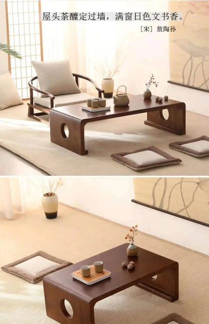 Designer Wood Coffee Table Small Modern Decoration Books Side Table Simple Aesthetic Mini Mesas Bajas Chinese Style Furniture
