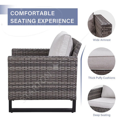 Garden Sofa Rattan Wicker Patio Sofa Wicker Furniture High Quality Outdoor Rattan Patio Furniture Modern Garden Sofa Set
