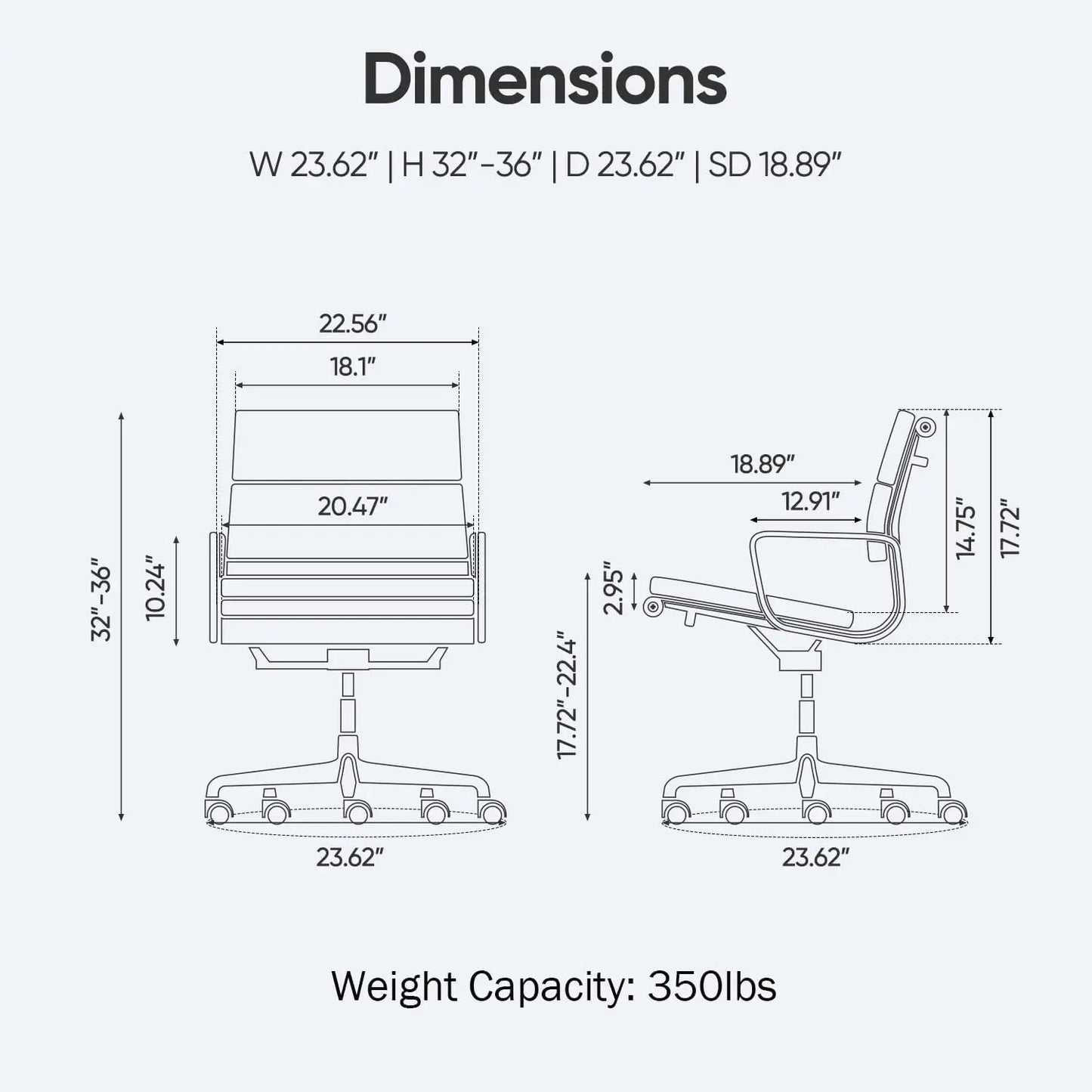 Classic Office Chair Genuine Leather Executive Desk with Lumbar Support Ergonomic Computer Chair with Aluminum Arms Office Room
