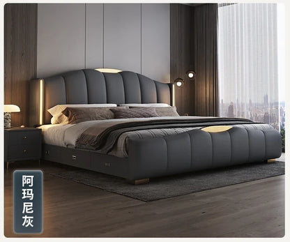 Luxury Frame Double Bed King Size Modern Living Room Frame Double Bed Queen Hotel Princess Cama De Casal Bedroom Furniture