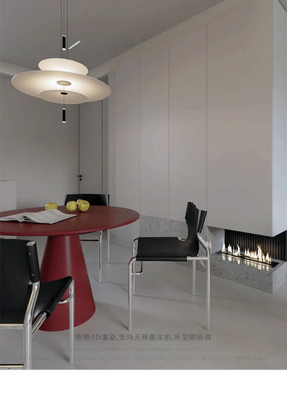 Italian Simple Saddle Chair, Bauhaus Design Dining Chair, Stainless Steel Backrest Chair, Wholesale Available, Home Furniture
