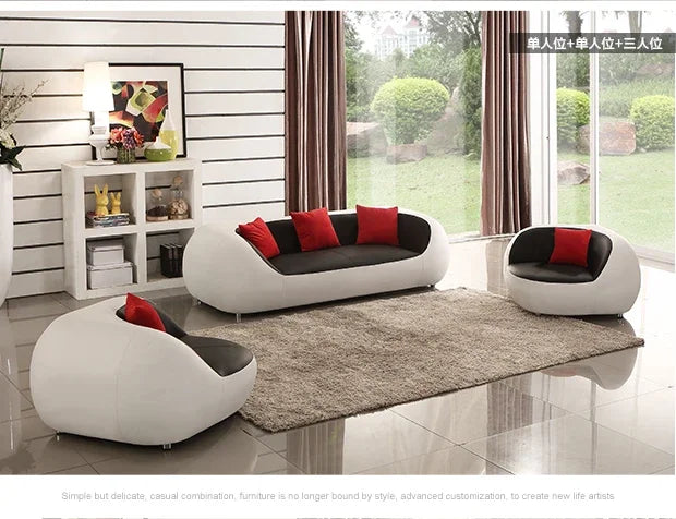 Nordic Accent Living Room Sofas Lazy Couch Leather Luxury Gaming Sofas Designer Decor Relaxing Divano Lounge Suite Furniture