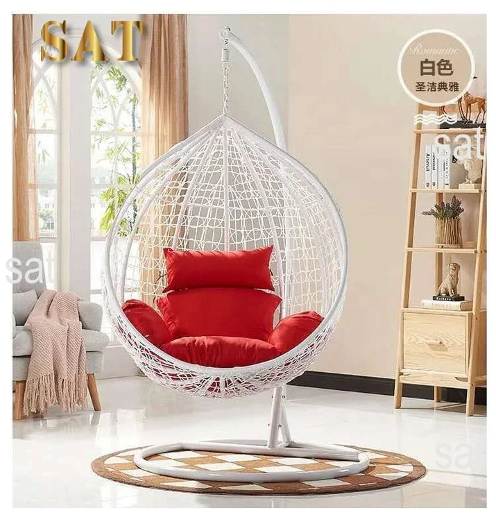 -Indoor Outdoor Rope Hanging Swing Terrace Bedroom Hammock Egg Chair S ...