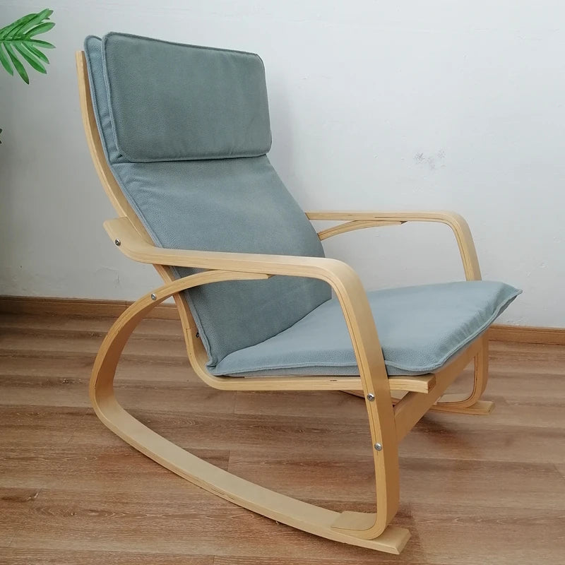 Liveable America Nordic Home Furnishing Bonn Rocking Chair Happy Chair Solid Wood Reclining Chair Lazy Maternity