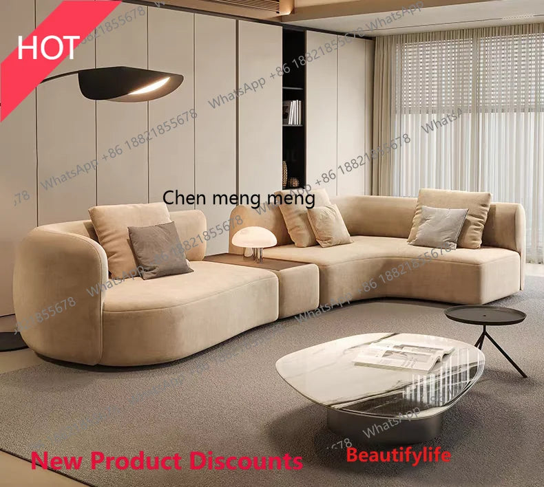 P32 Minimalist sofa large apartment living room special-shaped corner fabric, modular combination sofa