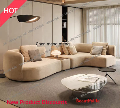 P32 Minimalist sofa large apartment living room special-shaped corner fabric, modular combination sofa