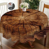 Retro Wooden Board Theme Tablecloth, Wooden Pattern Design, Country Farmhouse Style