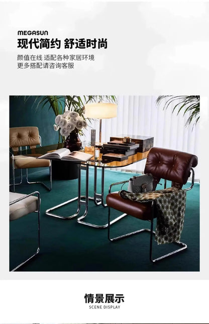 Pre-owned Office Chair, Stainless Steel Dining Chair, Bauhaus Vintage Negotiation, Casual Desk, Designer Single Chair