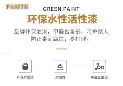 Solid wood long desk leisure chair combination simple modern large