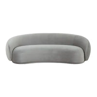 For Modern Velvet Round Arm Curved Sofa Large Couch Lounge Sofa for Home Hotel Furniture