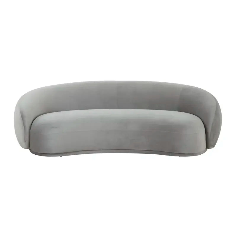 For Modern Velvet Round Arm Curved Sofa Large Couch Lounge Sofa for Home Hotel Furniture