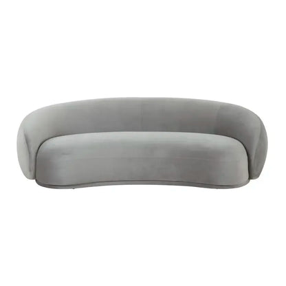For Modern Velvet Round Arm Curved Sofa Large Couch Lounge Sofa for Home Hotel Furniture