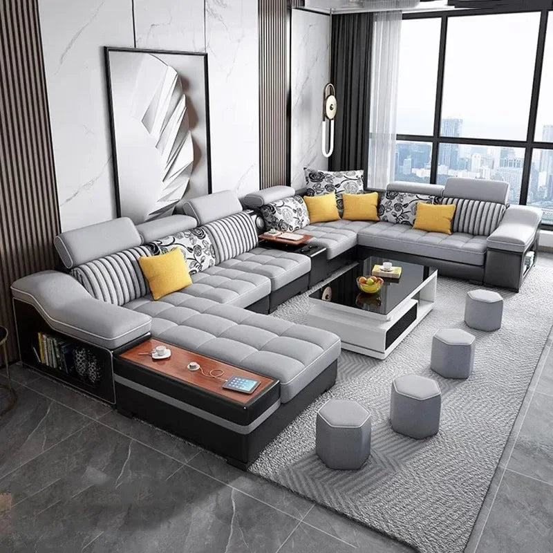 +··Creative Minimalist Living Room Sofas Lazy Nordic Leather Sofas Designer Living Room Sofas Lounge Koltuk Takımı Home Furnitur