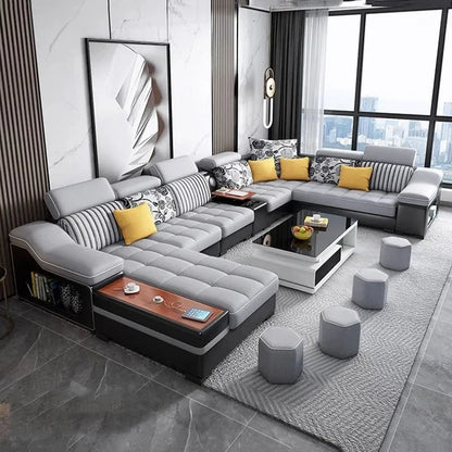 +··Creative Minimalist Living Room Sofas Lazy Nordic Leather Sofas Designer Living Room Sofas Lounge Koltuk Takımı Home Furnitur