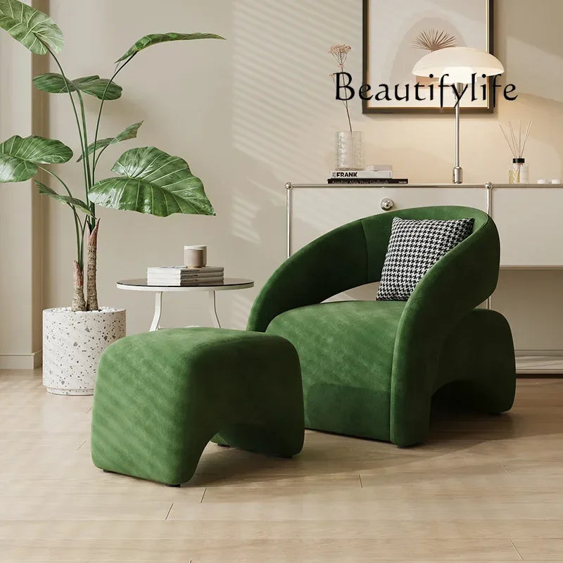 A  French cream wind single sofa chair Nordic living room lazy sofa small apartment single chair