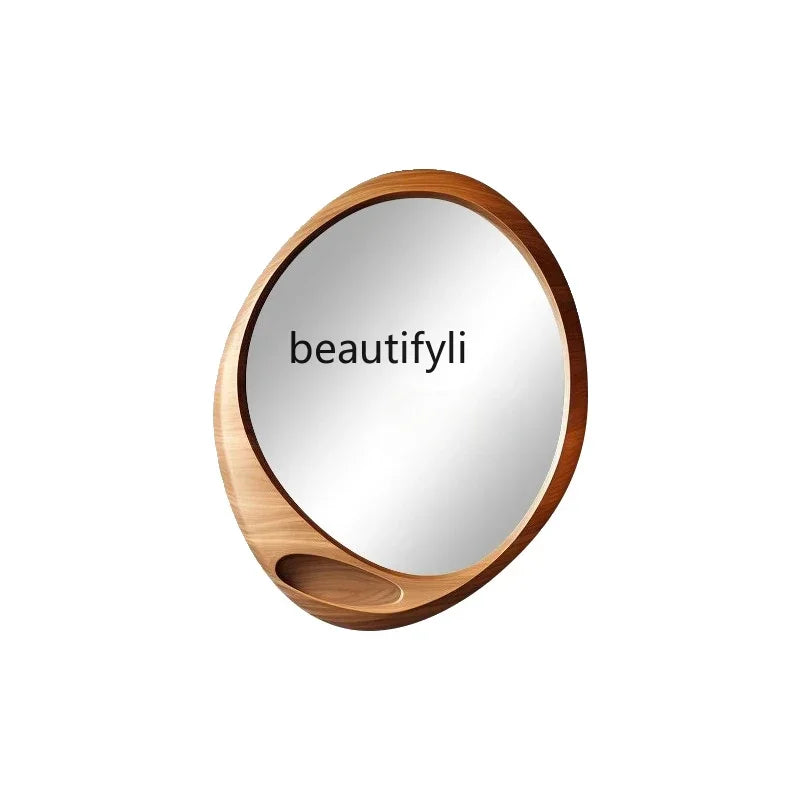 French retro bathroom mirror wall-mounted mirror American dressing table makeup mirror living room background wall decoration